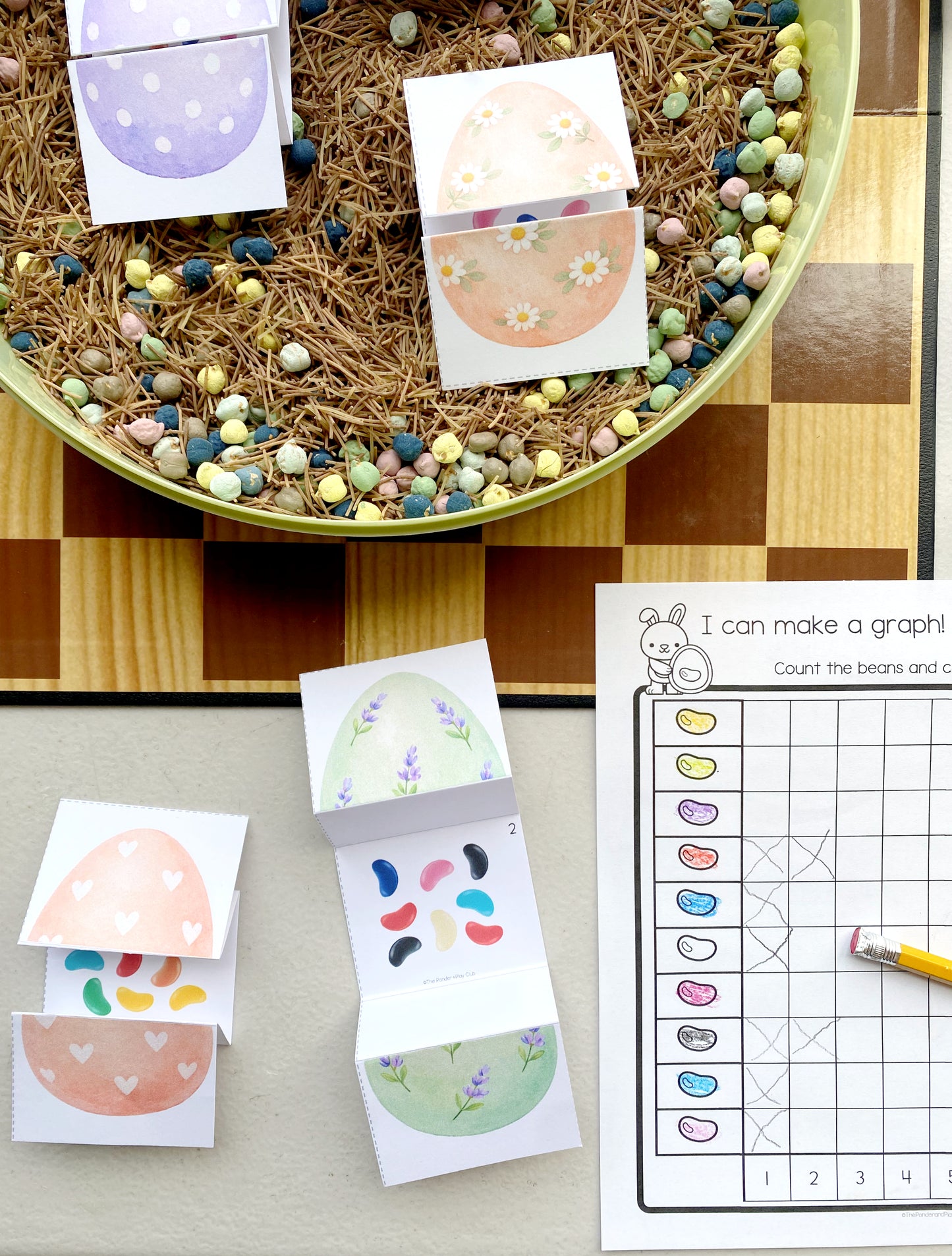 Candy Counting Egg Cards