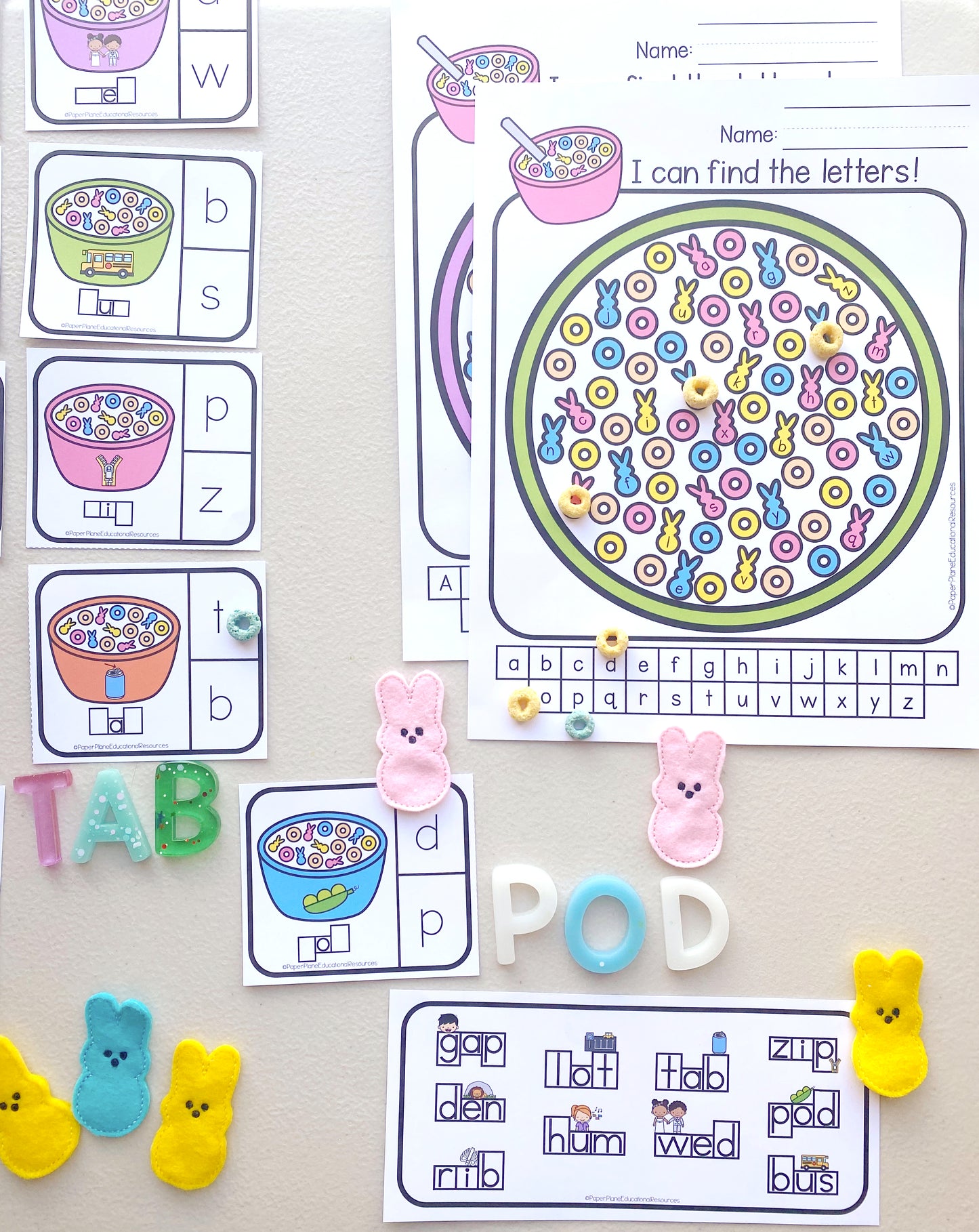 Marshmallow Bunny Manipulatives
