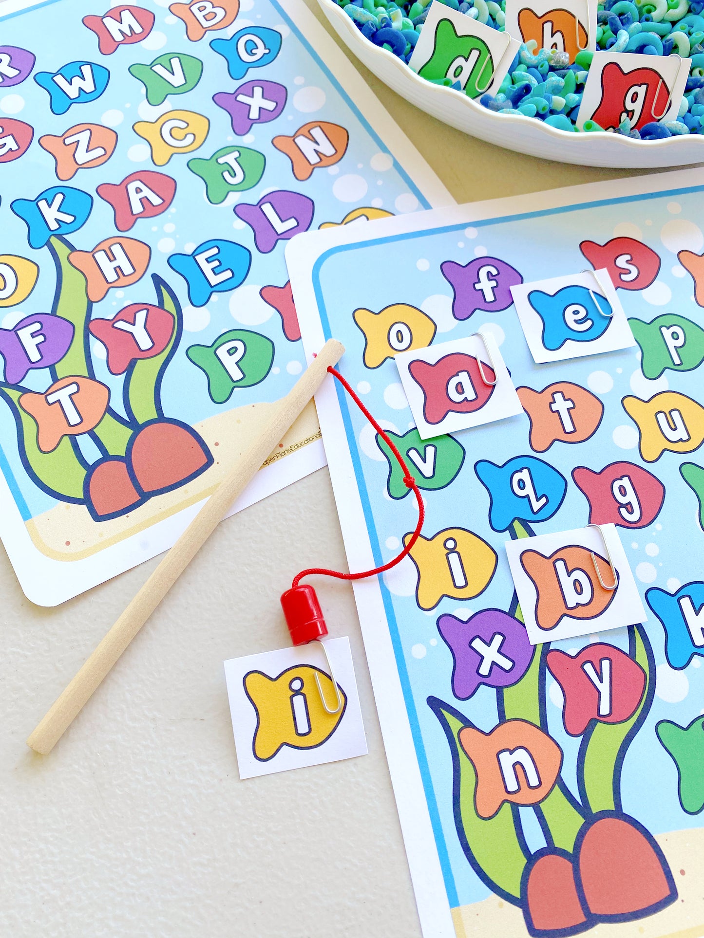Fishing for Letters (Upper and Lower-Case Magnetic Letter Matching)