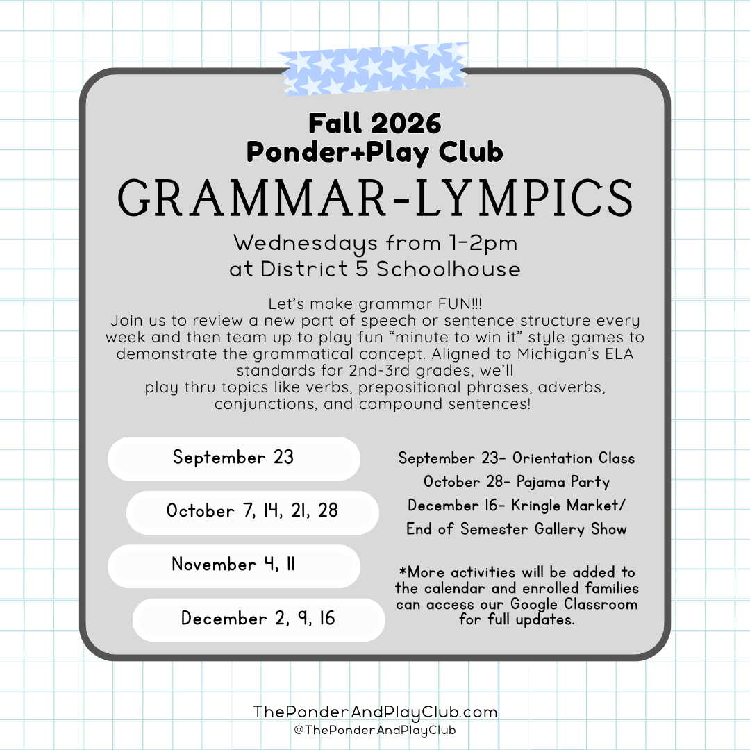 Grammar-lympics (grades 2-3ish!)
