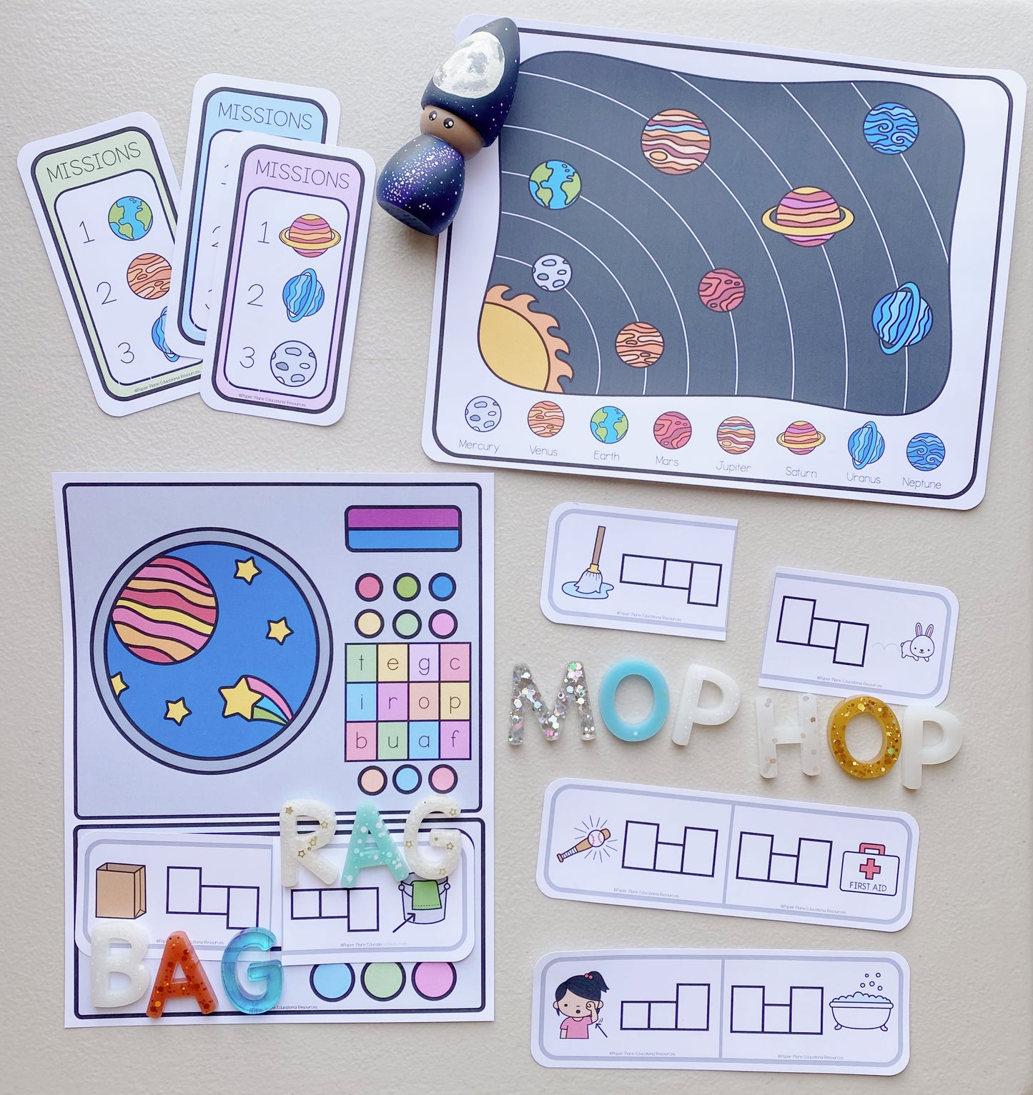 Stars and Rockets STEM and Phonics Printable