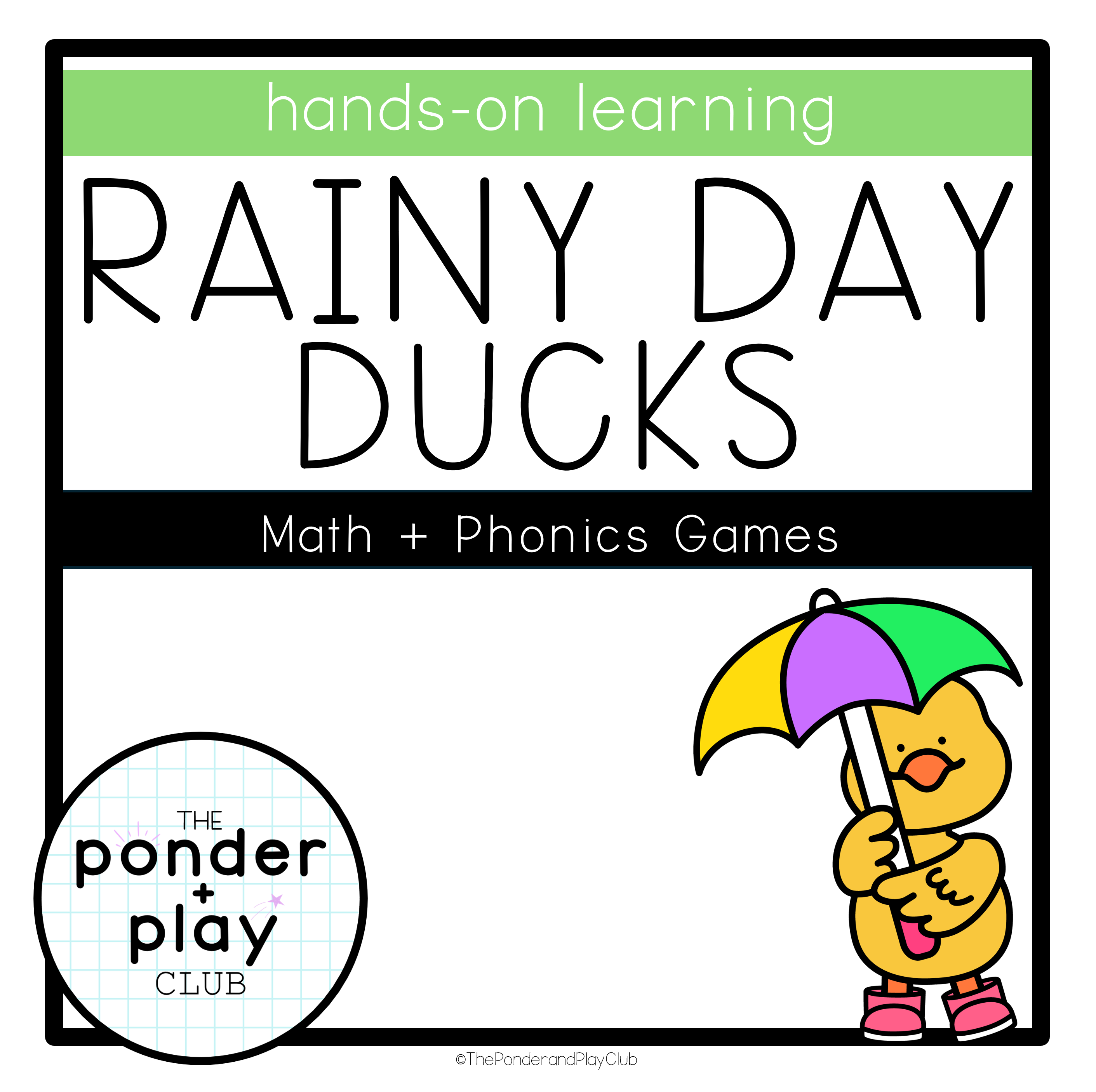 Rainy Day Ducks Phonics and Math Bundle – Paper Plane Educational Resources