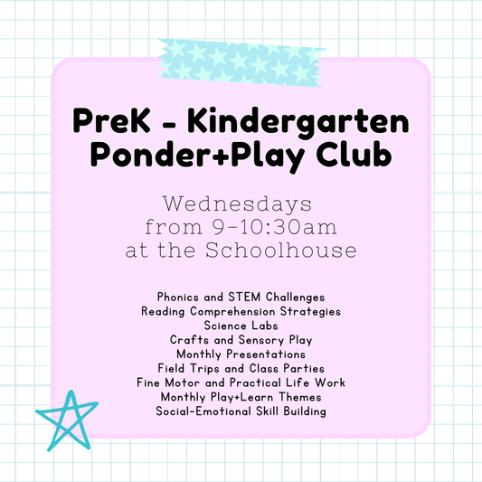PreK-K Level Ponder and Play Club