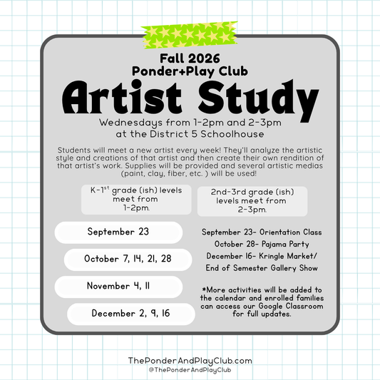 Artist Study: K-1st and 2nd-3rd(ish!)