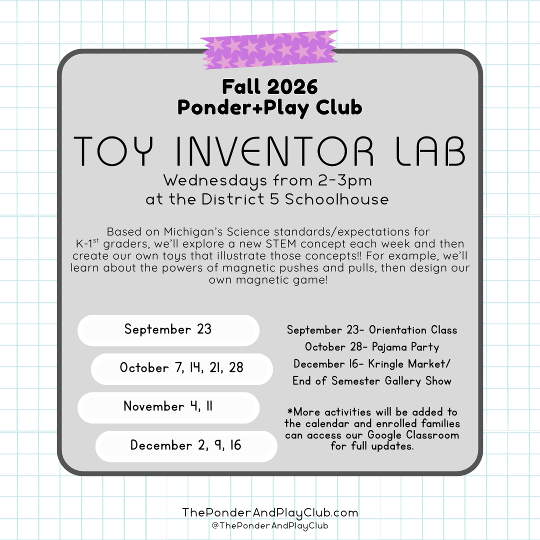 Toy Inventor STEM Tinker Lab (grades K-1ish!)