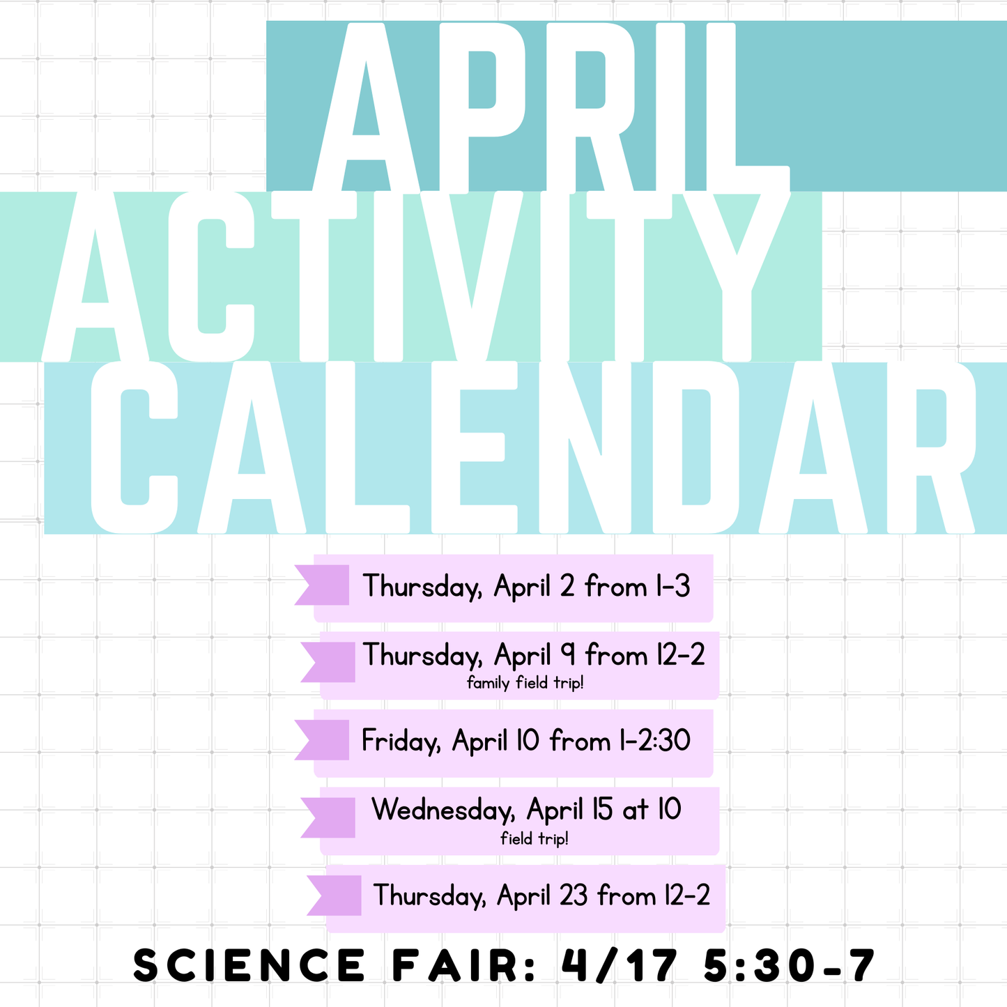 The Ponder+Play Club April Play Pass!