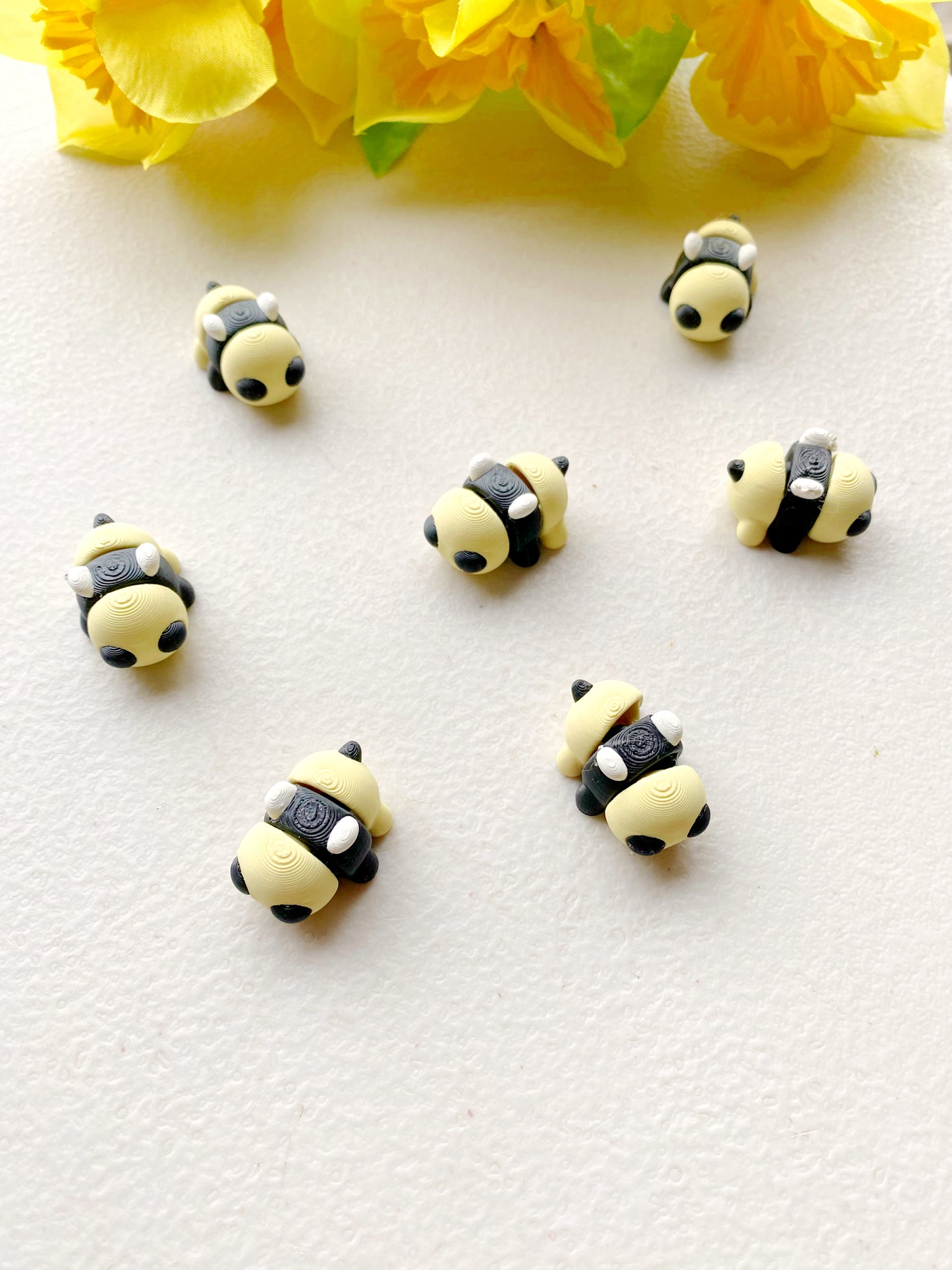 Five Eco-Printed Bees