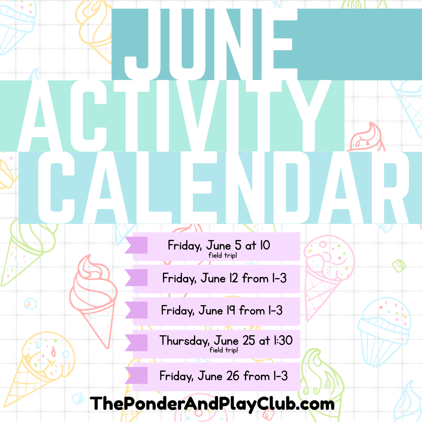 June's Play Pass: Fridays from 1-3